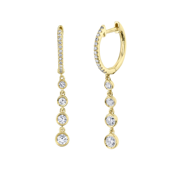 0.45CT DIAMOND BEZEL EARRING