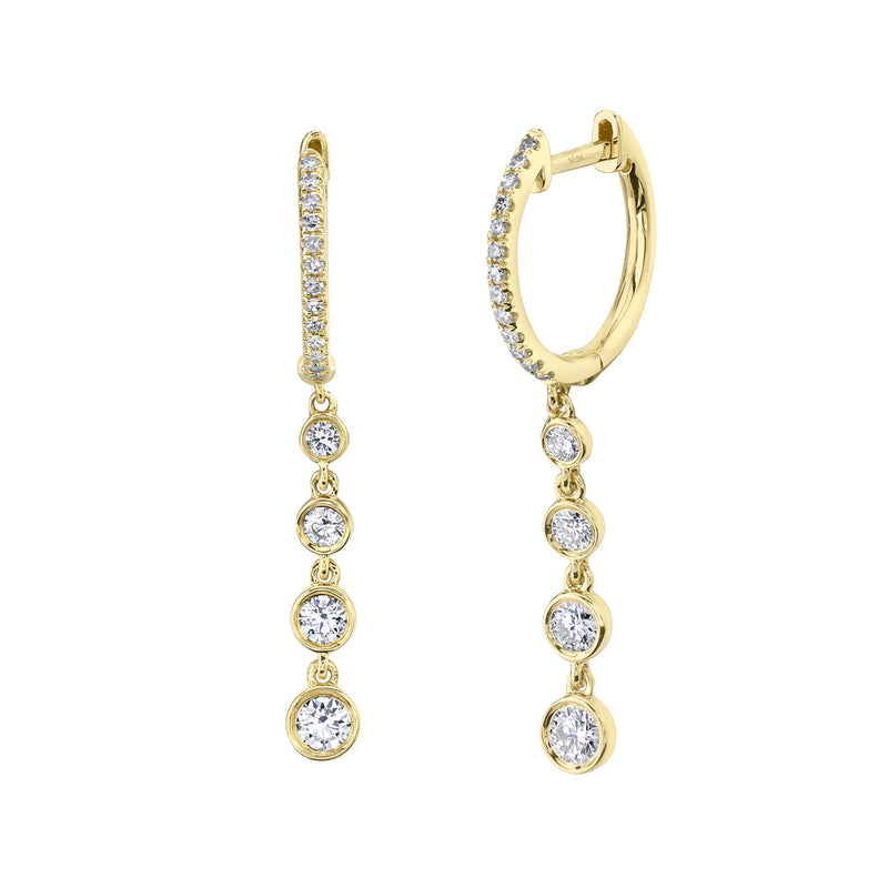 0.45CT DIAMOND BEZEL EARRING