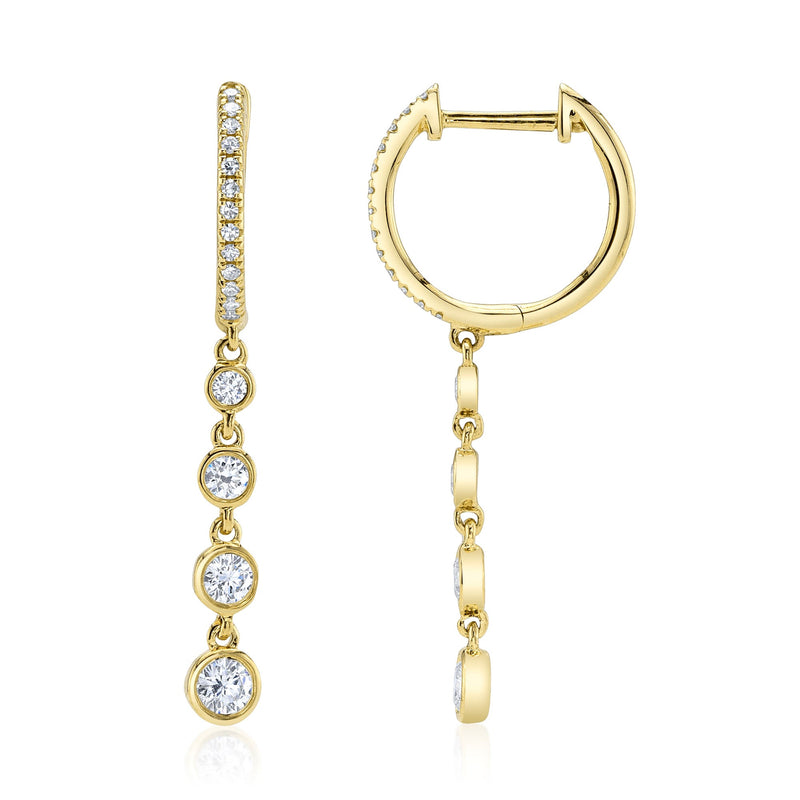 0.45CT DIAMOND BEZEL EARRING