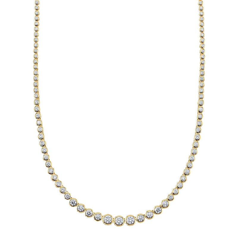 5.70CT DIAMOND BEZEL TENNIS NECKLACE