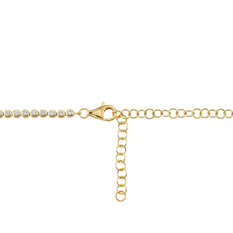 5.70CT DIAMOND BEZEL TENNIS NECKLACE