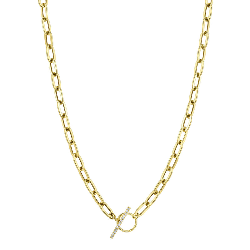 0.13CT DIAMOND PAPER CLIP LINK NECKLACE