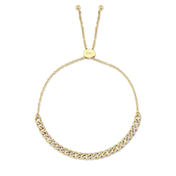0.36CT DIAMOND LINK BOLO BRACELET