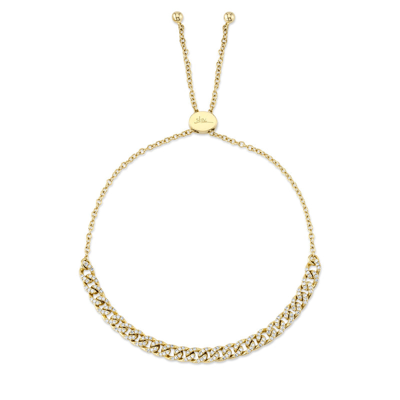 0.36CT DIAMOND LINK BOLO BRACELET