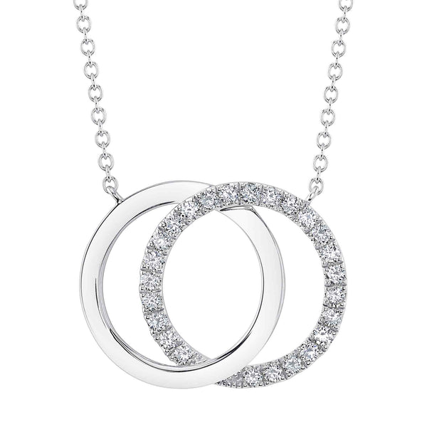 0.31CT DIAMOND LOVE KNOT CIRCLE NECKLACE