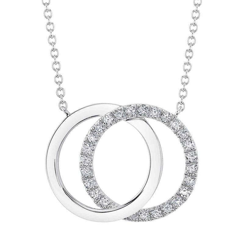 0.31CT DIAMOND LOVE KNOT CIRCLE NECKLACE