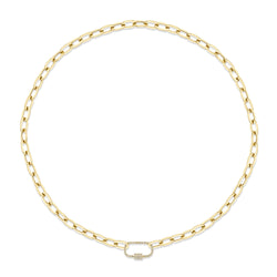0.23CT DIAMOND PAPER CLIP LINK NECKLACE