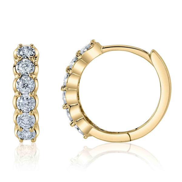 0.23CT DIAMOND HUGGIE EARRING