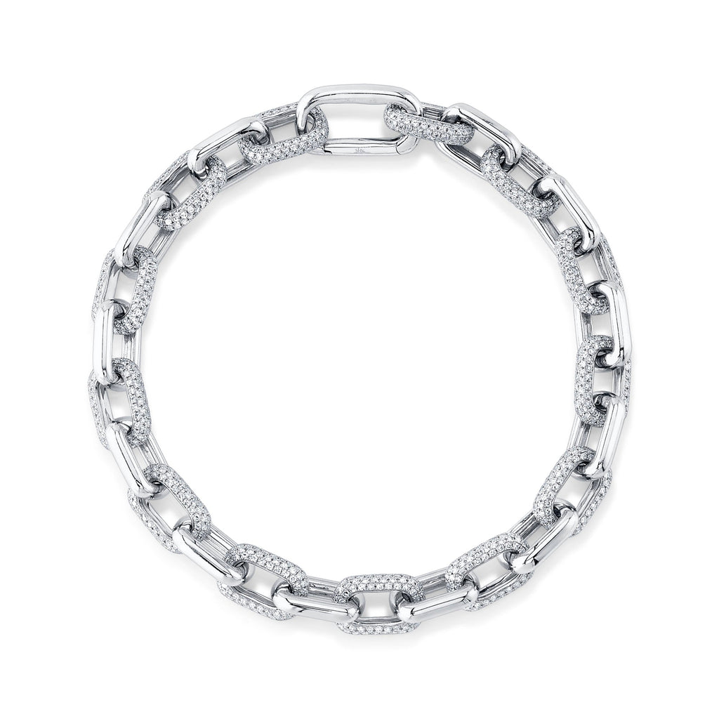 3.67CT DIAMOND PAVE PAPER CLIP LINK BRACELET – Shy Creation