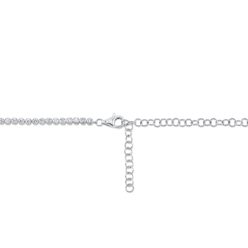6.75CT DIAMOND CROWN SETTING TENNIS NECKLACE