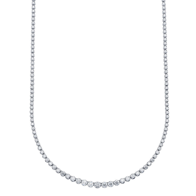4.73CT DIAMOND CROWN SETTING TENNIS NECKLACE