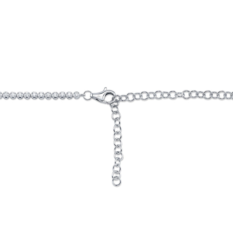 4.73CT DIAMOND CROWN SETTING TENNIS NECKLACE