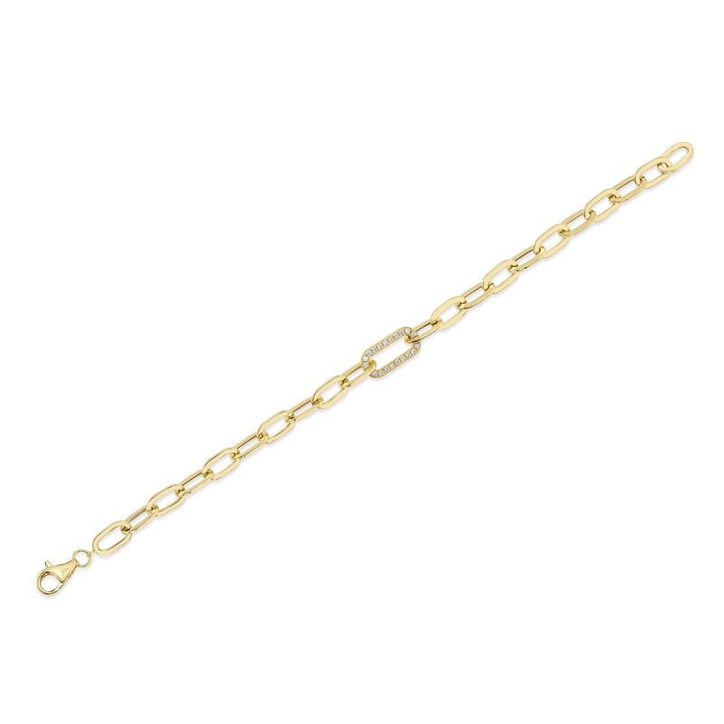 0.20CT DIAMOND PAPER CLIP LINK BRACELET