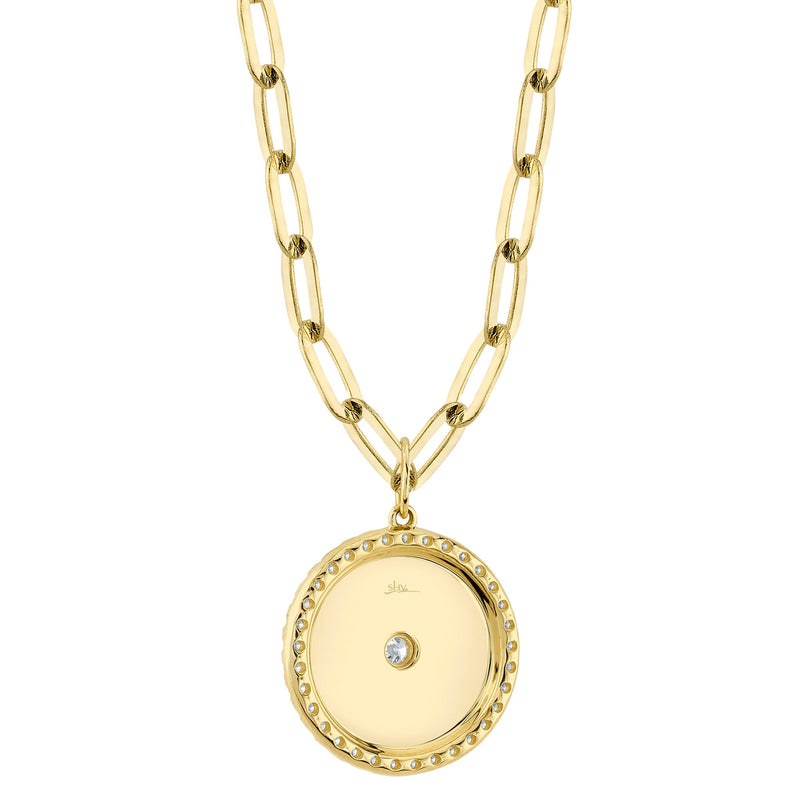 0.43CT DIAMOND STAR PAPER CLIP LINK NECKLACE