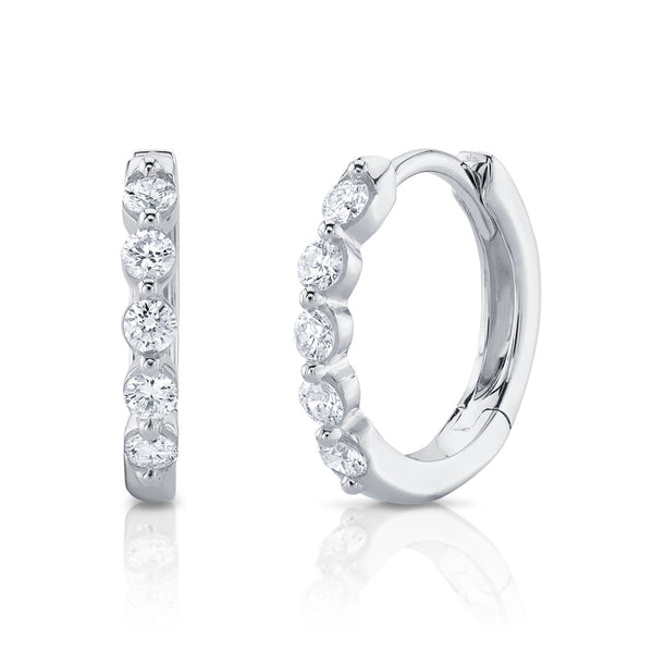 0.24CT DIAMOND HUGGIE EARRING