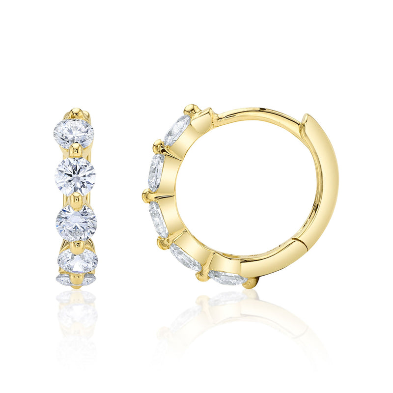 0.92CT DIAMOND HUGGIE EARRING