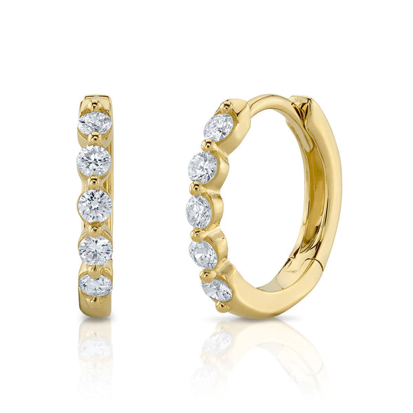 0.24CT DIAMOND HUGGIE EARRING