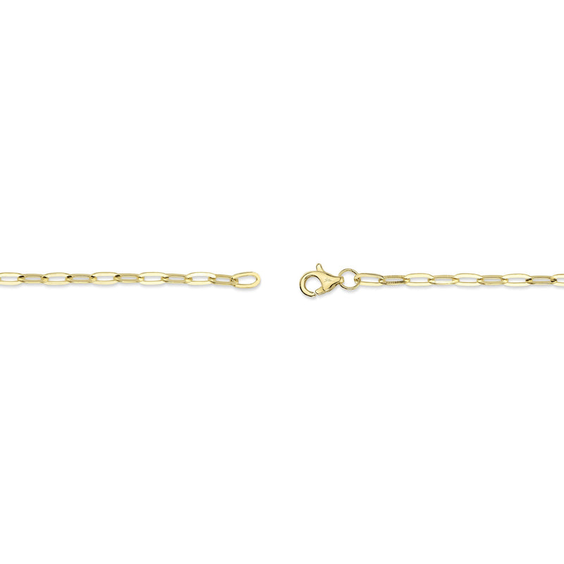 CULTURED PEARL PAPER CLIP LINK BRACELET