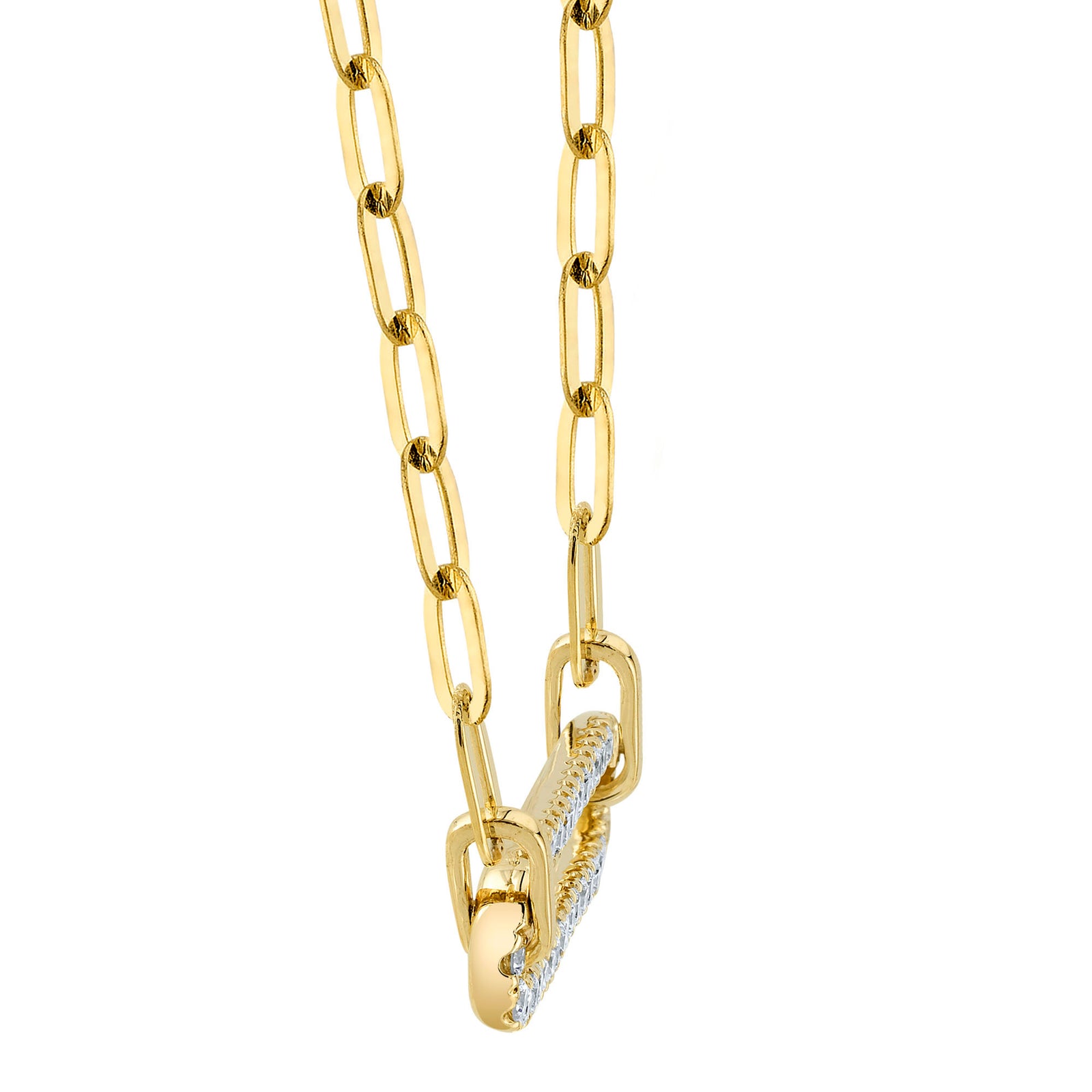 0.26CT DIAMOND PAPER CLIP LINK NECKLACE – Shy Creation