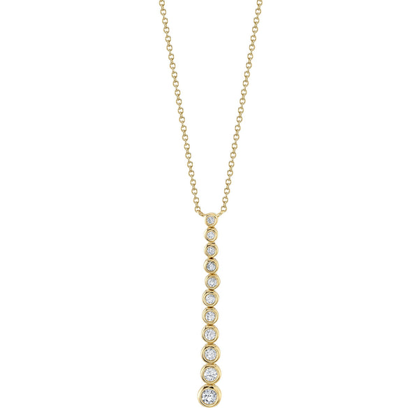 0.37CT DIAMOND BEZEL JOURNEY NECKLACE