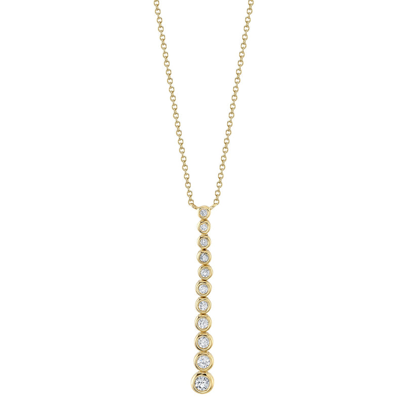 0.37CT DIAMOND BEZEL JOURNEY NECKLACE