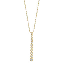 0.37CT DIAMOND BEZEL JOURNEY NECKLACE
