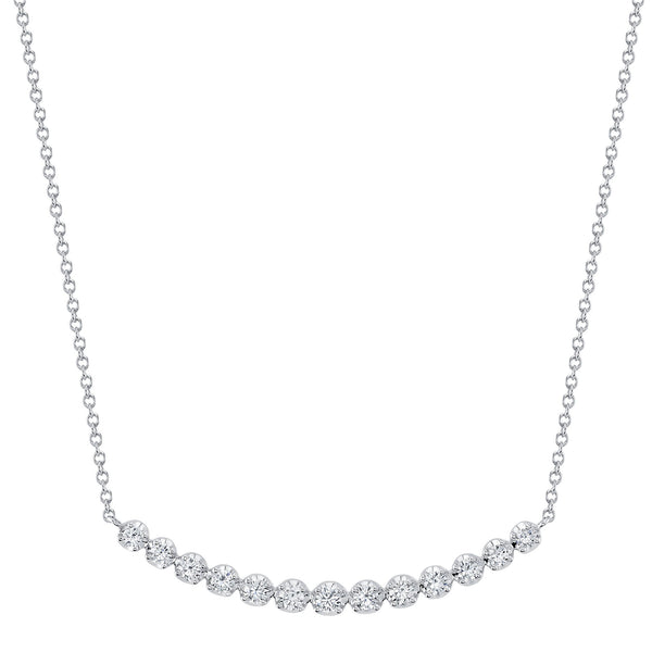 0.91CT DIAMOND CROWN SETTING NECKLACE