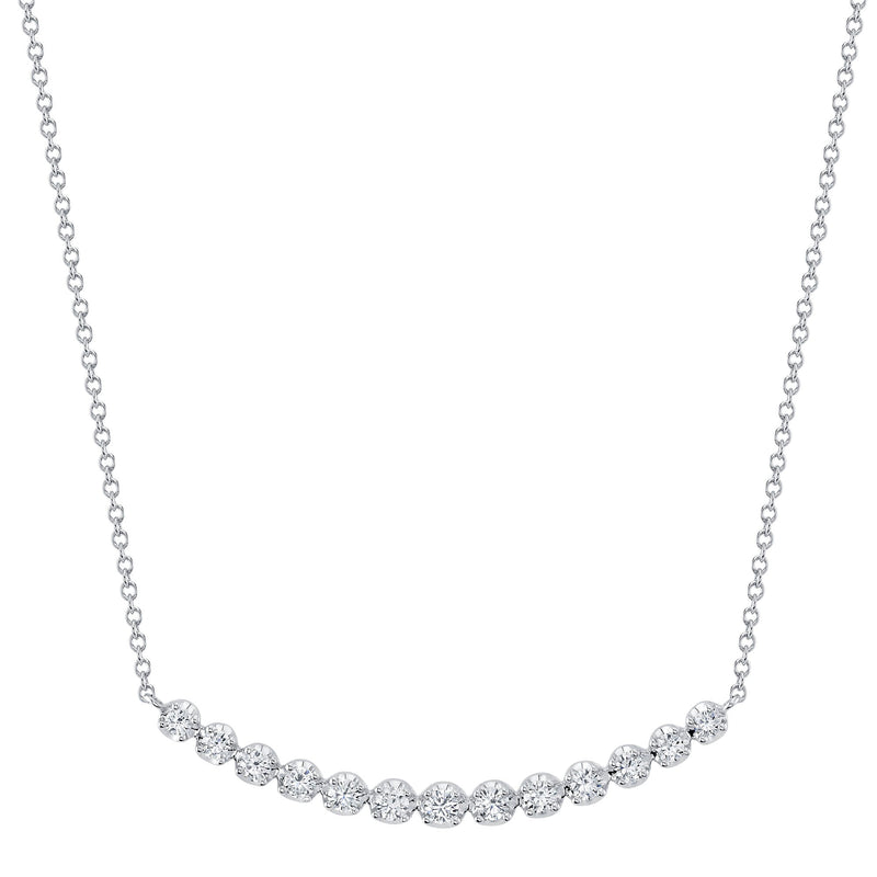 0.91CT DIAMOND CROWN SETTING NECKLACE