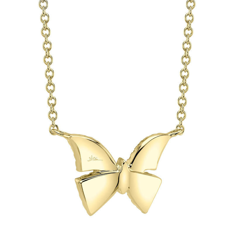 0.15CT DIAMOND BUTTERFLY NECKLACE