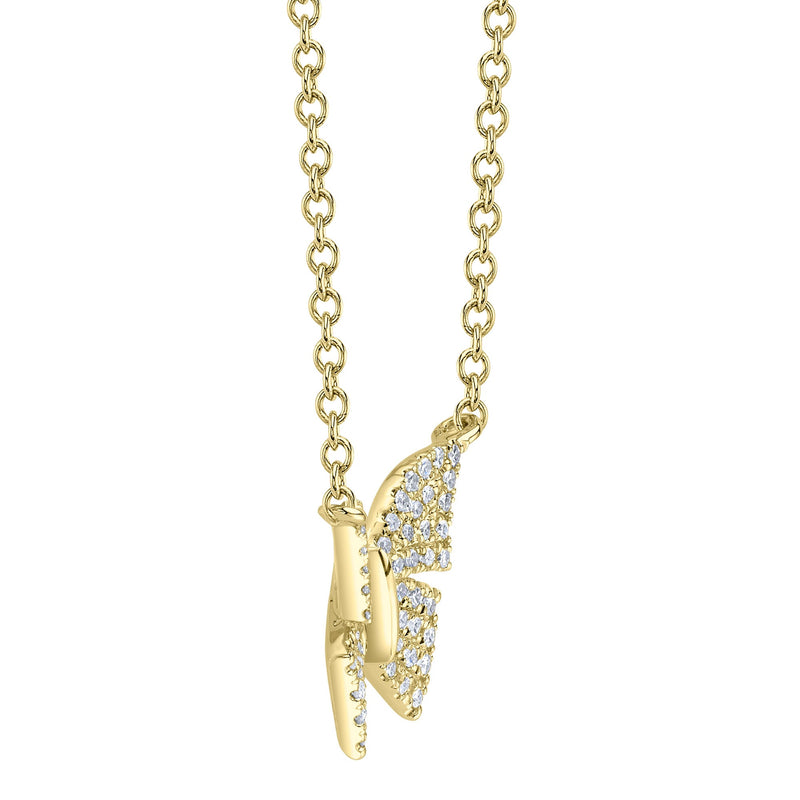 0.15CT DIAMOND BUTTERFLY NECKLACE