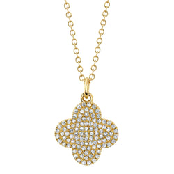 0.23CT DIAMOND PAVE CLOVER NECKLACE – Shy Creation