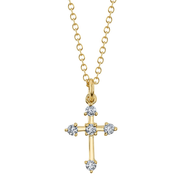0.13CT DIAMOND CROSS NECKLACE