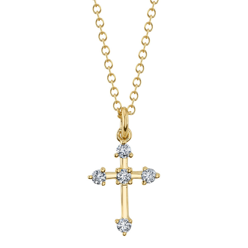 0.13CT DIAMOND CROSS NECKLACE