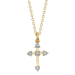 0.13CT DIAMOND CROSS NECKLACE