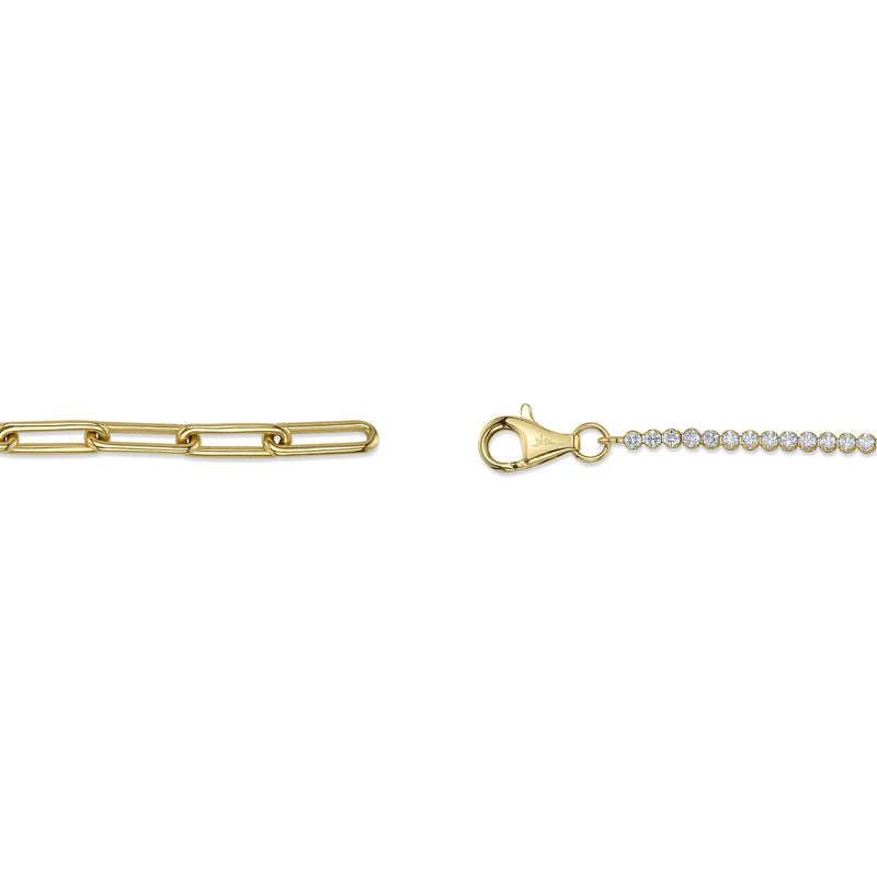 0.66CT DIAMOND PAPER CLIP LINK BRACELET