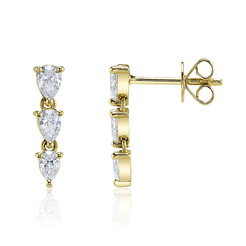 0.83CT DIAMOND PEAR EARRING