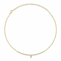 0.69CT DIAMOND BEZEL NECKLACE