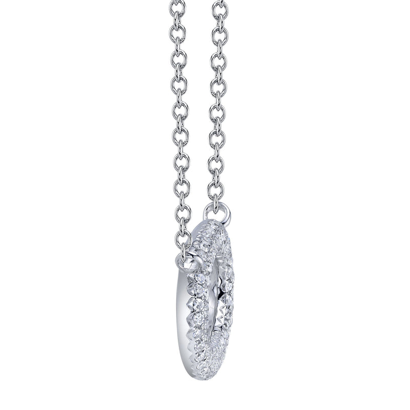 0.23CT DIAMOND PAVE OVAL NECKLACE
