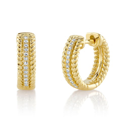 0.07CT DIAMOND HUGGIE EARRING