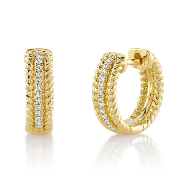 0.07CT DIAMOND HUGGIE EARRING