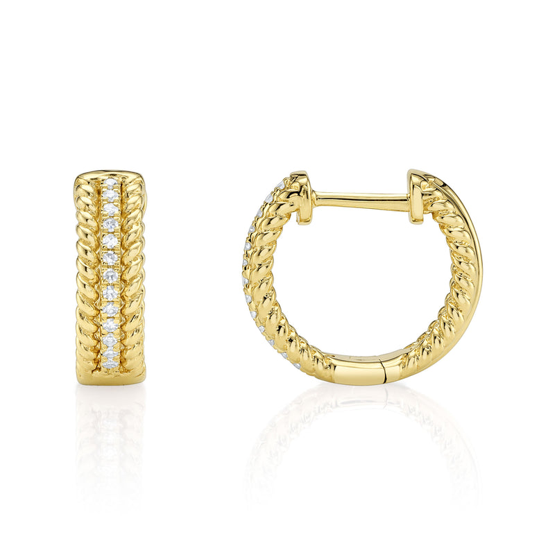 0.07CT DIAMOND HUGGIE EARRING