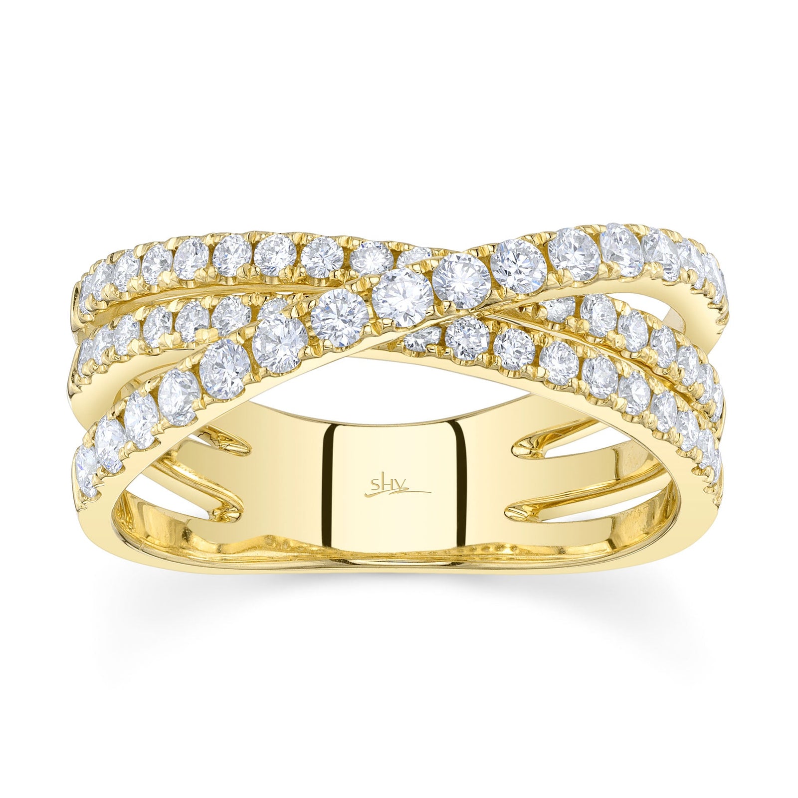 【保証書付US8】MAKERS DAME WITH DIAMOND BRIGES 0.79CT DIAMOND BRIDGE RING – Shy Creation