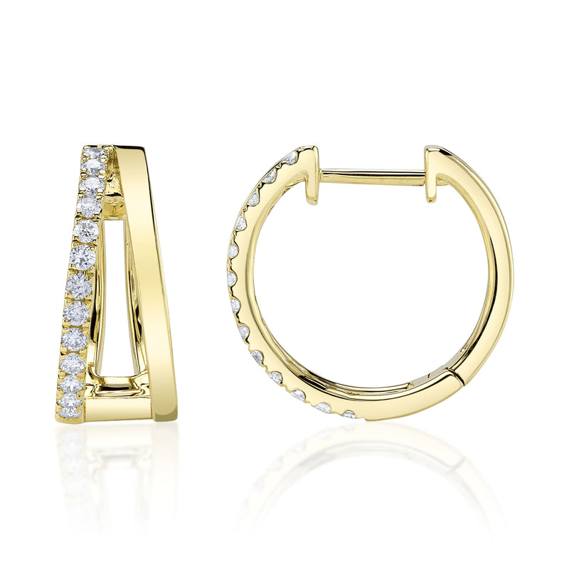 0.28CT DIAMOND HOOP EARRING