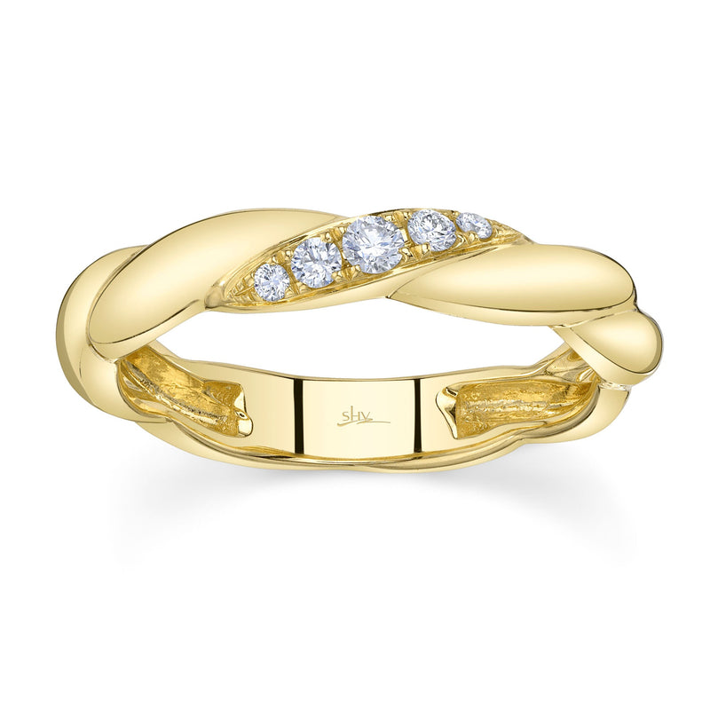 0.12CT DIAMOND TWISTED BAND