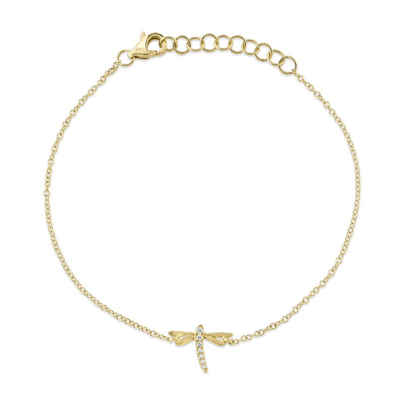 0.03CT DIAMOND DRAGONFLY MATTE BRACELET