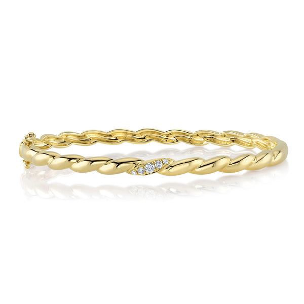 0.13CT DIAMOND TWISTED BANGLE