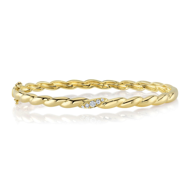 0.13CT DIAMOND TWISTED BANGLE