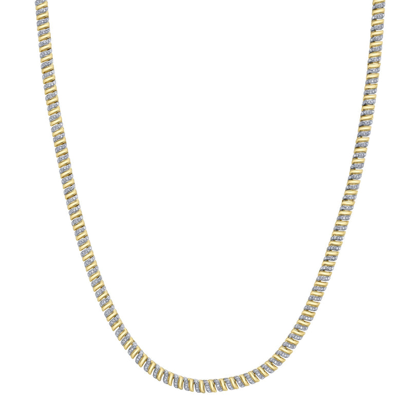 1.41CT DIAMOND RIBBED NECKLACE