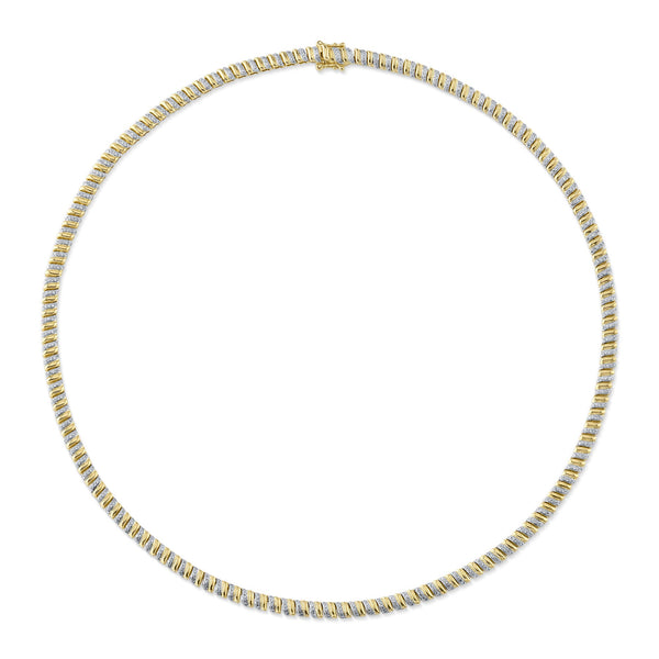 1.41CT DIAMOND RIBBED NECKLACE