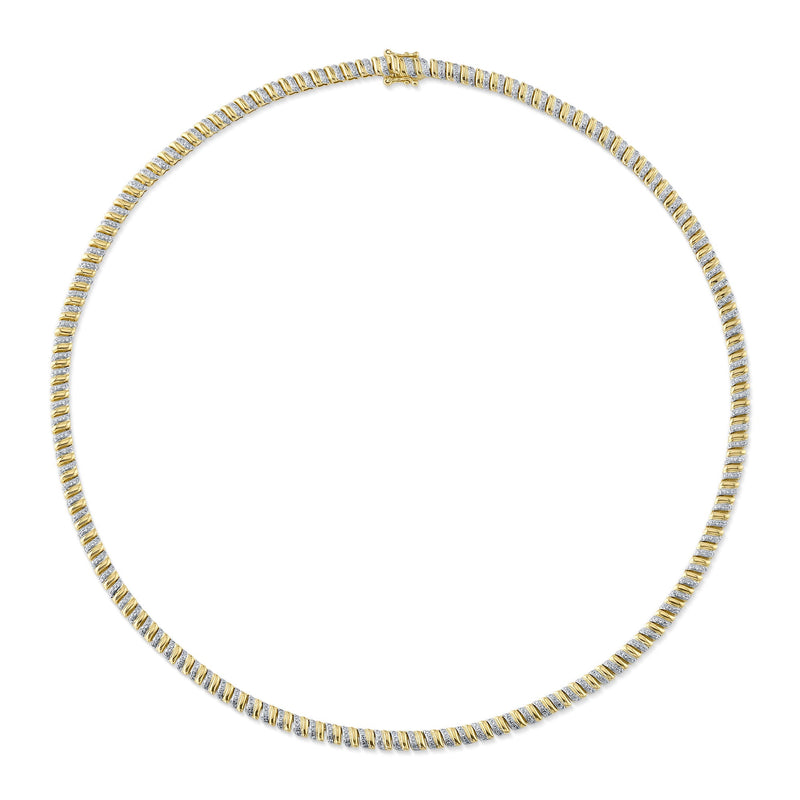 1.41CT DIAMOND RIBBED NECKLACE